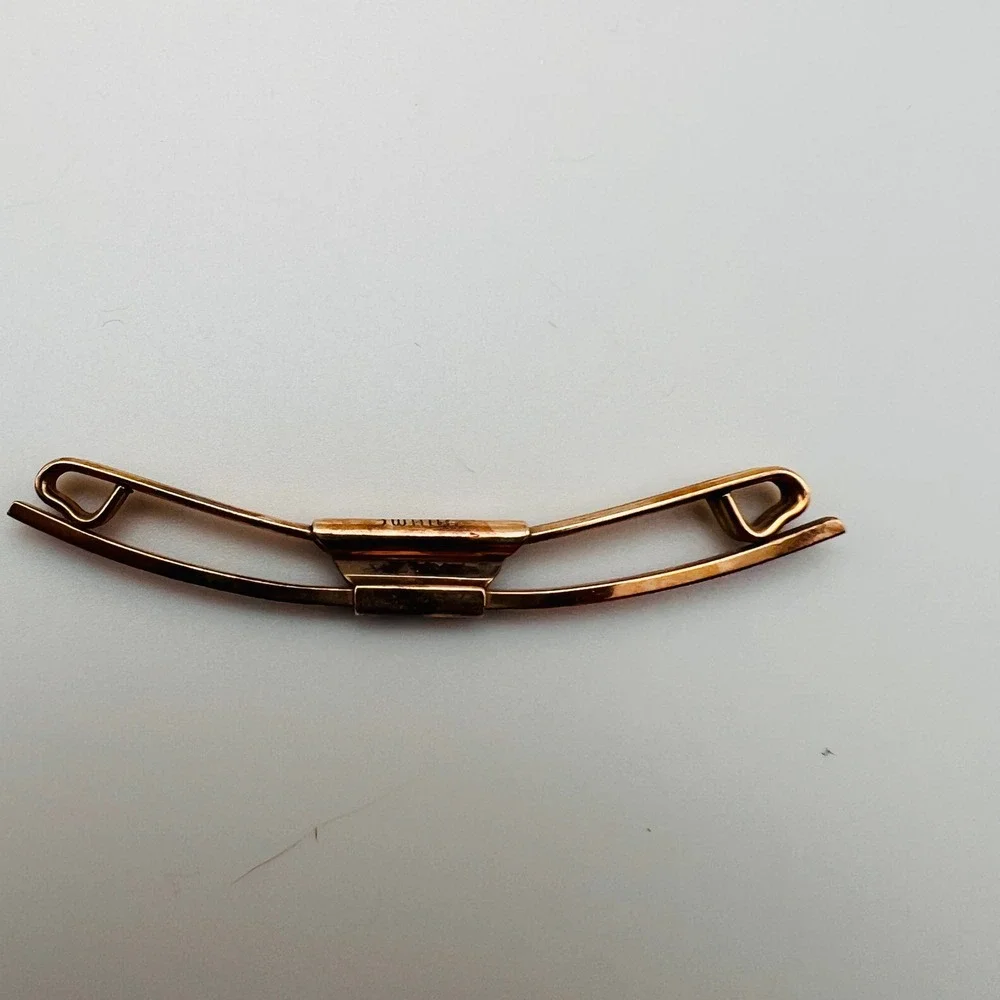 Swank Vintage Mens Collar Bar Gold Filled Curved Clip On Accessory